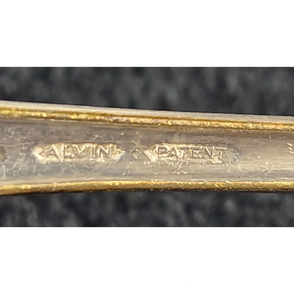 Alvin Silver Plate Sauce Gravy Ladle Vintage D monogram